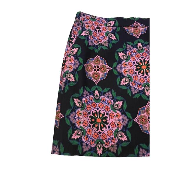 J. Crew Womens Size 8‎ Navy Blue Floral Basket Weave Geometric Print Skirt - Picture 16 of 16